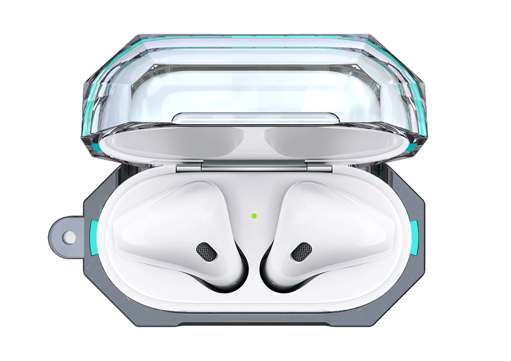 IQD для Apple AirPods чехол для зарядки 2nd Gen 1st прозрачный жесткий ТПУ Бампер защитный чехол кожа Прозрачный ударопрочный мягкий пластик