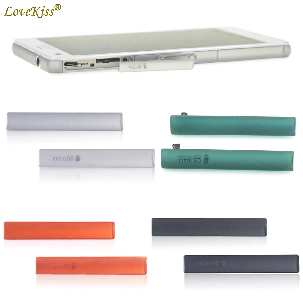 

Z3mini USB Charge Port Slot Cover For Sony Xperia Z3 Compact M55W D5803 D5833 Micro SD SIM Card Dust Plug DustProof Bumper Case