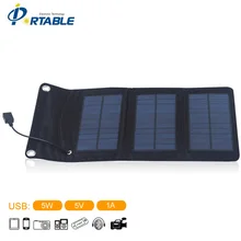 2016 Portable 5W Folding Solar Panel Silicon USB PanelSolar Chargers for Phones/ipad/camera/PSP 5V 1A PETC-S05