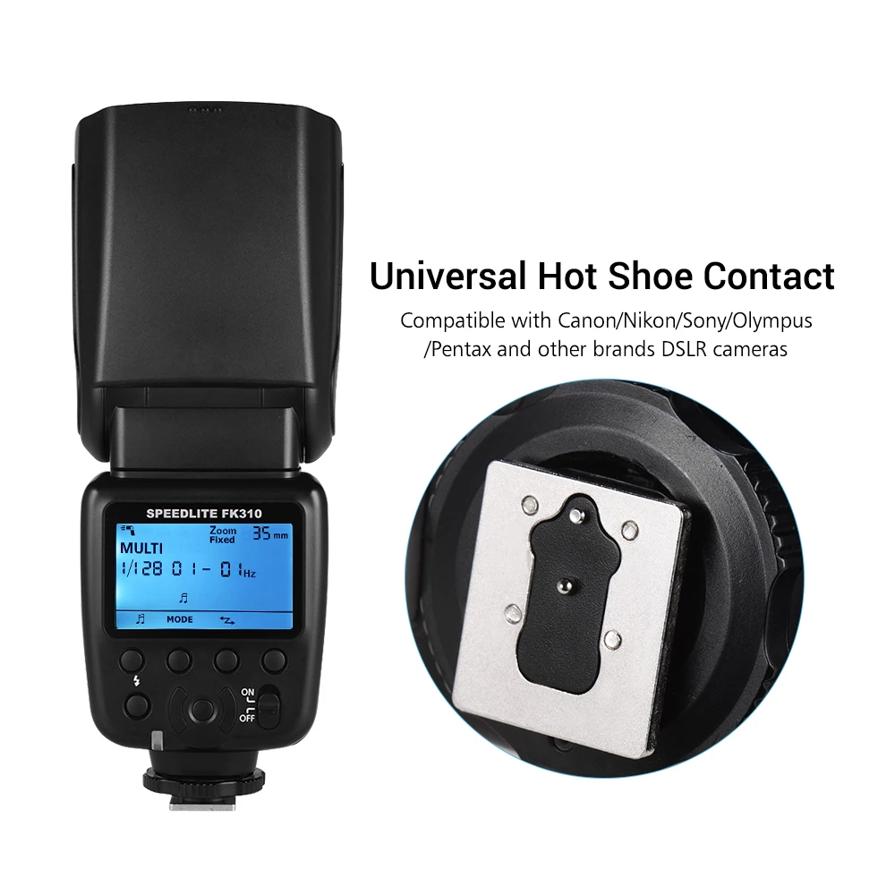 Universal Wireless Camera Flash Light Camera Speedlite GN33 LCD with Mini Stand For Canon Nikon Sony Olympus Pentax DSLR on camera flash camera flash