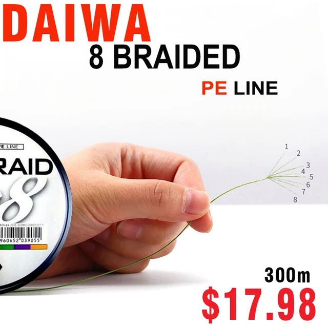 $US $16.54 SEA FISHING J-BRAID 8A 300M 3 COLORS 8 wire braid line monofilament 30-100lb fishing line made in j