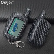 Ceyes аксессуары для стайлинга автомобилей Защитные чехлы для ключей чехол для Starline A6 A9 A8 двухсторонняя Автомобильная сигнализация ЖК-пульт дистанционного управления брелок