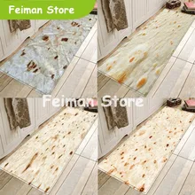 Нескользящий Квадратный Ковер Burrito комфортный мексиканский продукт еды обёрточная бумага одеяло ванная комната гостиная ковер половик коврик