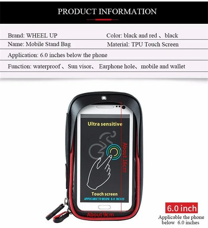 Велосипедная сумка для телефона на руль, непромокаемая сумка для сенсорного экрана, держатель для мобильного телефона, сумка для MTB, велосипедная сумка, аксессуары для велоспорта