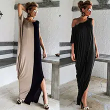 Сексуальное женское платье с открытыми плечами, летнее платье в стиле бохо, женская повседневная одежда с открытой спиной, Длинные Макси Вечерние Платья, модное уникальное платье