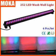 6 шт./лот 10 мм 252 светодиодный настенный светодиодный светильник RGBW осветительное оборудование ди-джеев прожектор dmx сценическое освещение для профессиональной сцены и диджеев