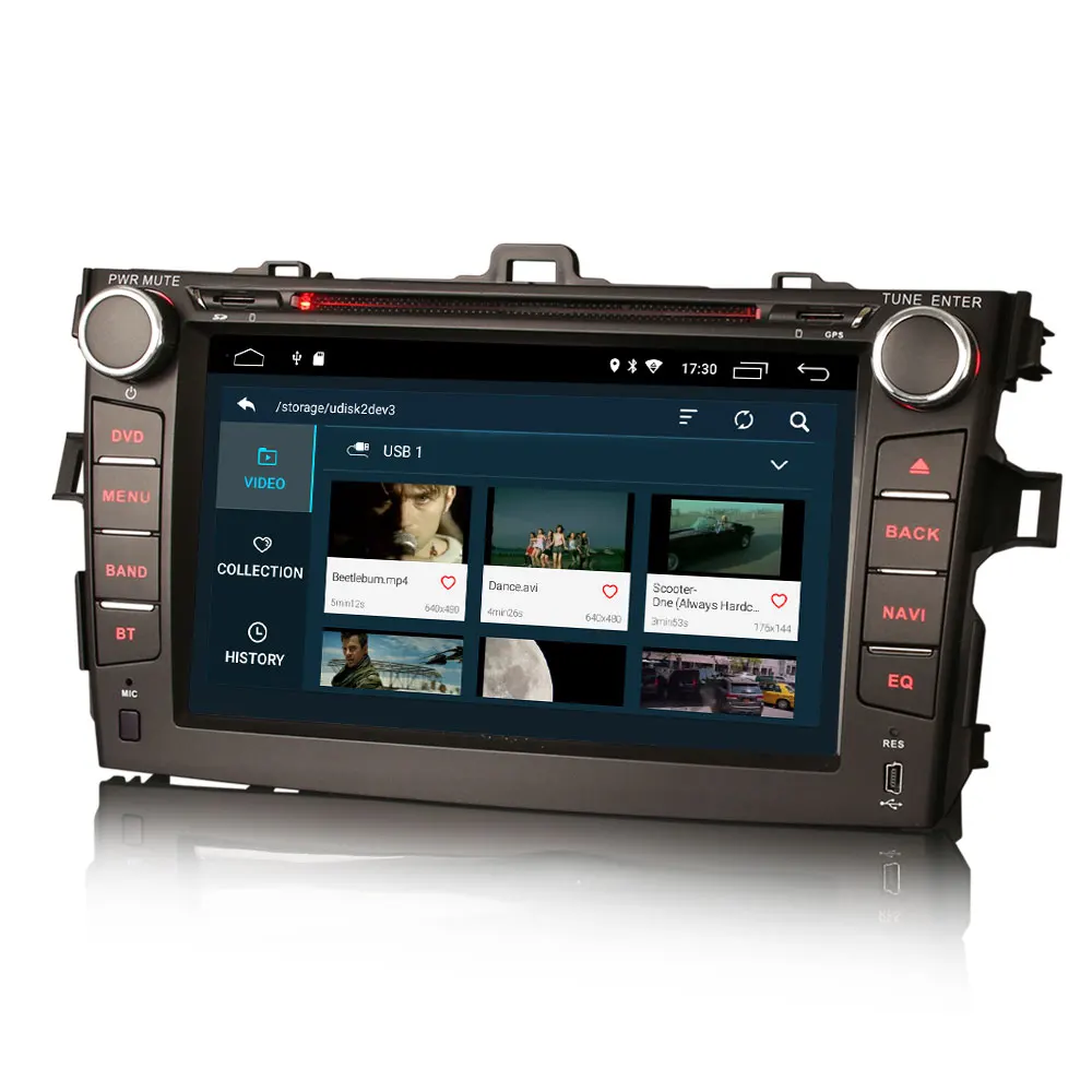 Clearance 8" Android 9.0 OS Car DVD Multimedia Navigation GPS Radio for Toyota Corolla 2007 2008 2009 2010 2011 with 3G/4G Dongle Support 4