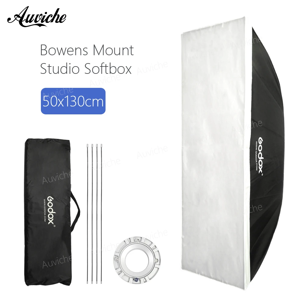 

GODOX 50*130cm Bowens Mount softbox Studio flash Bowens Mount softbox for Bowens Mount Studio flash Outdoor flash