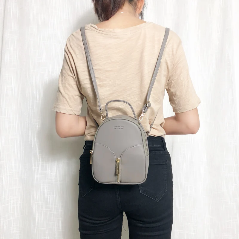 Moda cremallera diseño elemento Mochila Mini tamaño cuero alta calidad pequeño Mochila mujer monedero Moda cremallera diseño elemento Mochila Mini tamaño cuero alta calidad pequeño Mochila mujer monedero