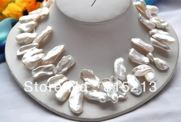 

ddh00372 35mm white baroque foliage KESHI REBORN PEARL NECKLACE 17inch 28% Discount