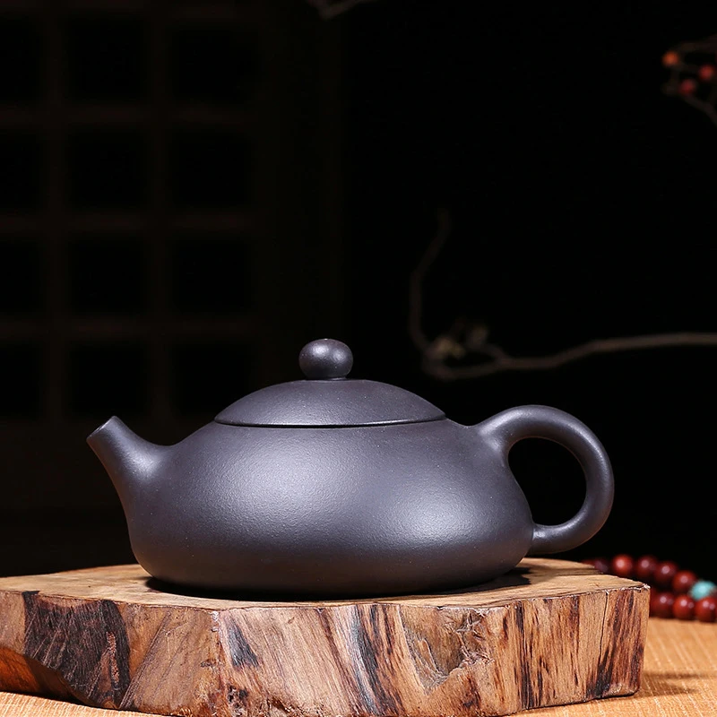 Оригинальный чайник из исинской глины 250 куб. См ручная работа Banyue Dong Piao Zisha черный