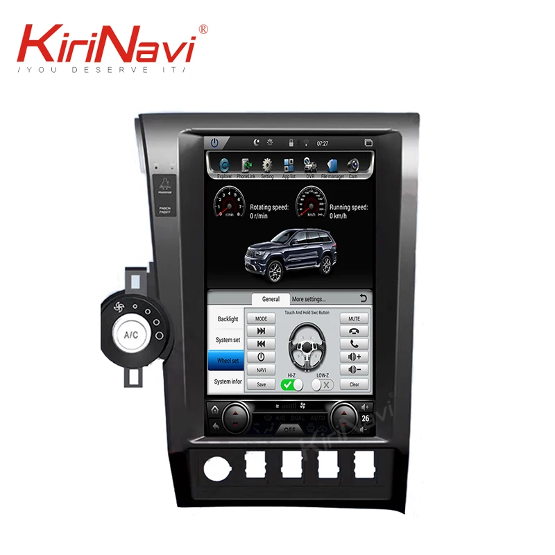 Perfect KiriNavi 13.6" Telsa Style Vertical Screen 1 Din Android Car Radio For Toyota Tundra Car Multimedia Player Auto Gps Navigation 3