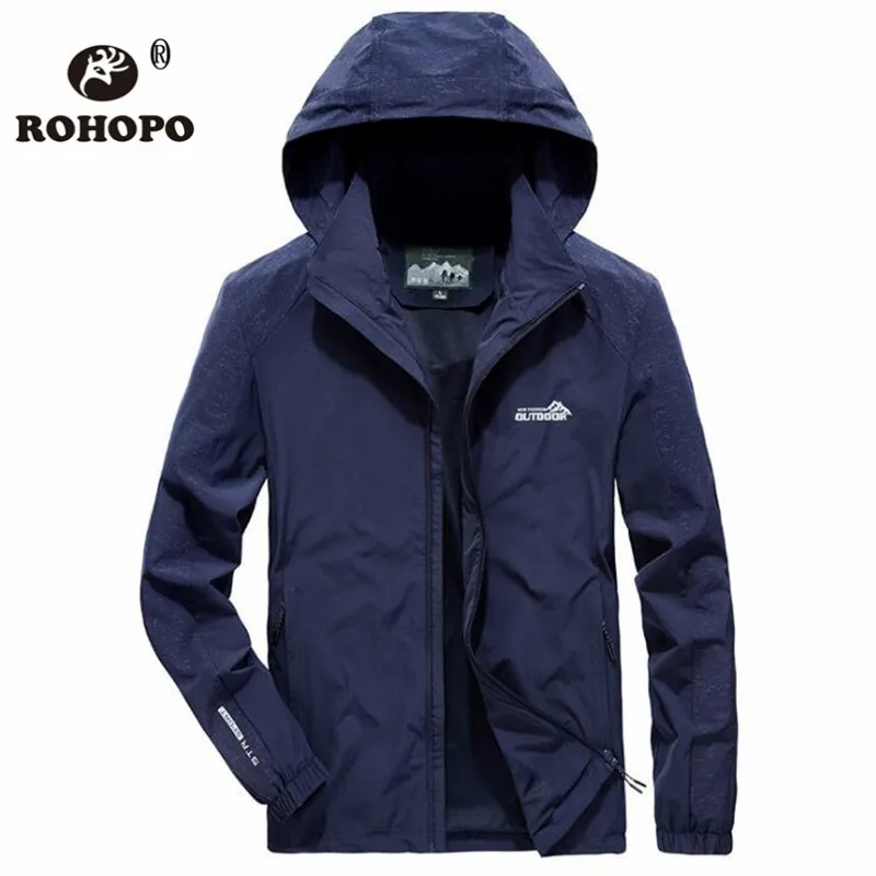 Hooded Waterproof Jacket Men Summer Male Deep Blue Windbreaker L to 5XL Big Size Casual Outwear Field Male Soft Shell Outwear Hooded Waterproof Jacket Men Summer Male Deep Blue Windbreaker L to 5XL Big Size Casual Outwear Field Male Soft Shell Outwear