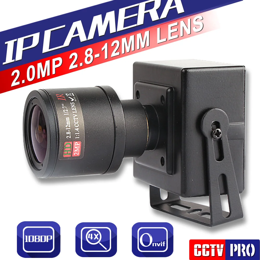 imágenes para Full HD 1080 P 2.0MP 25fps Mini Cámara IP ONVIF 2.8-12mm Manual Lente de Zoom Varifocal P2P Plug and Play Con Soporte PC Moblie vista imágenes para Full HD 1080 P 2.0MP 25fps Mini Cámara IP ONVIF 2.8-12mm Manual Lente de Zoom Varifocal P2P Plug and Play Con Soporte PC Moblie vista