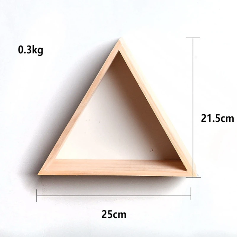 Ins стиль стеллаж для хранения из натурального дерева ручной работы Diy тройной угол настенный полка хранения товара Детский дом Dec