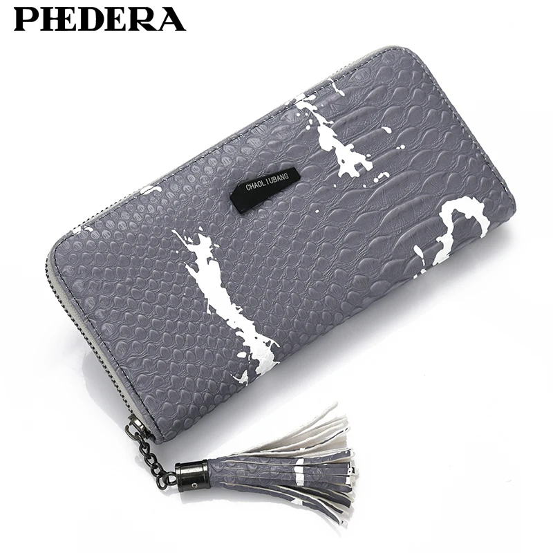 

New Arrival Fashion Leather Long Women Wallet And Purse Good Quality Snake head Hasp Carteira Ladies Clutch Card Holder ZB-597