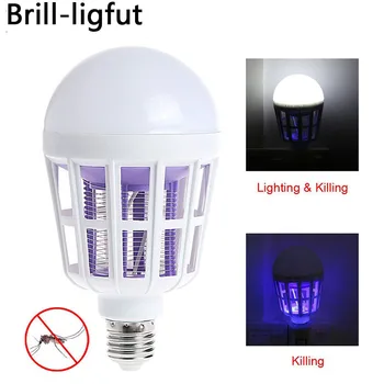 

E27 9W 15W Indoor 2 in 1 Mosquito Killer LED Lamp Bulb 220V Insect Anti-Mosquito Repeller For Home Night Light Killing Fly Bug
