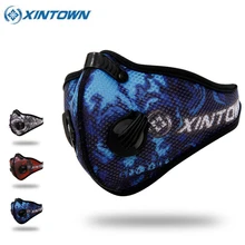 XINTOWN Велоспорт маска с фильтром Для мужчин активированный уголь воздуха половины лица пыле велосипед обучение маска Mascarilla Полво