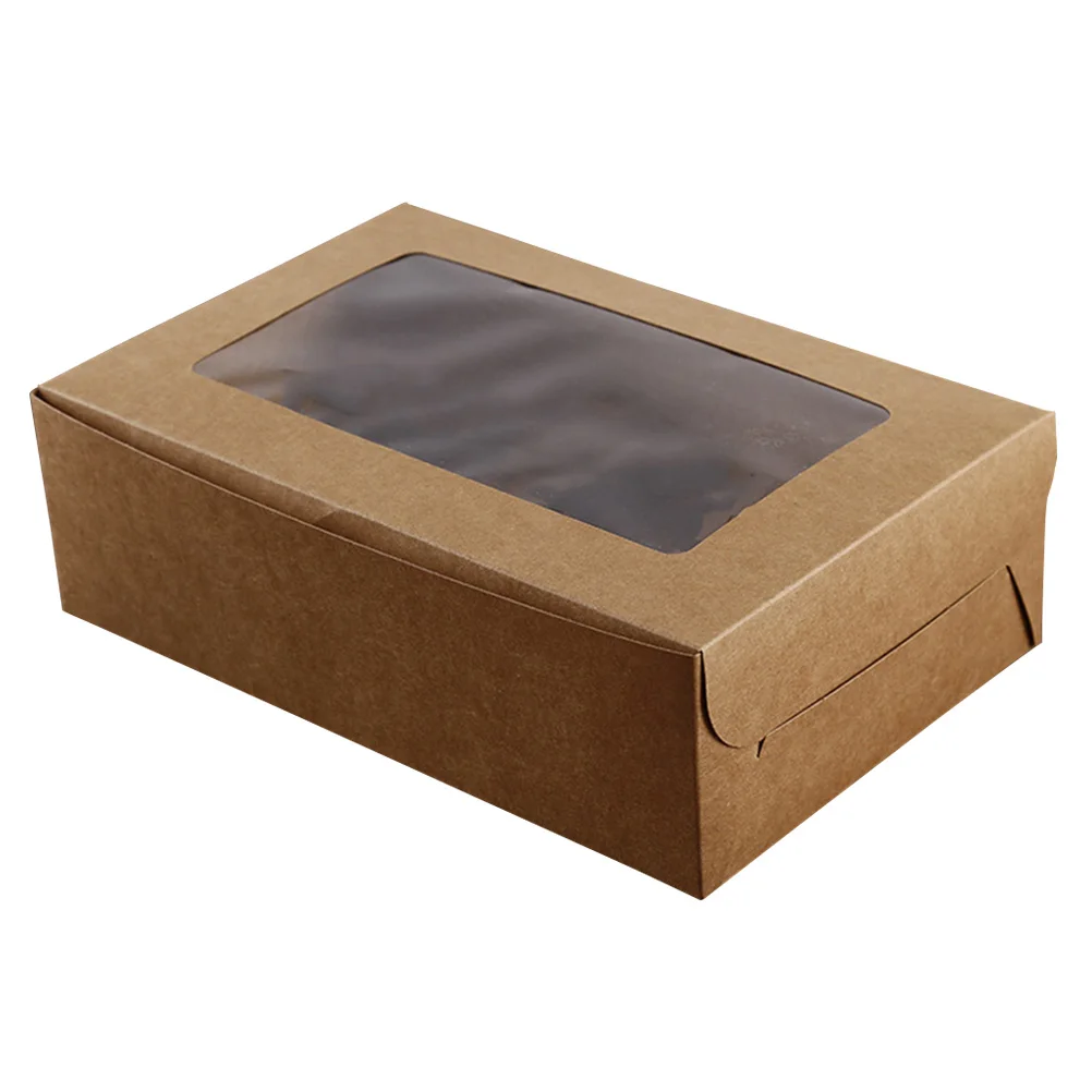 

10pcs 6 Cavities Kraft Paper Cupcake Box With Inserts Cupcake Containers Bakery Cake Carriers For Home Dessert Shop
