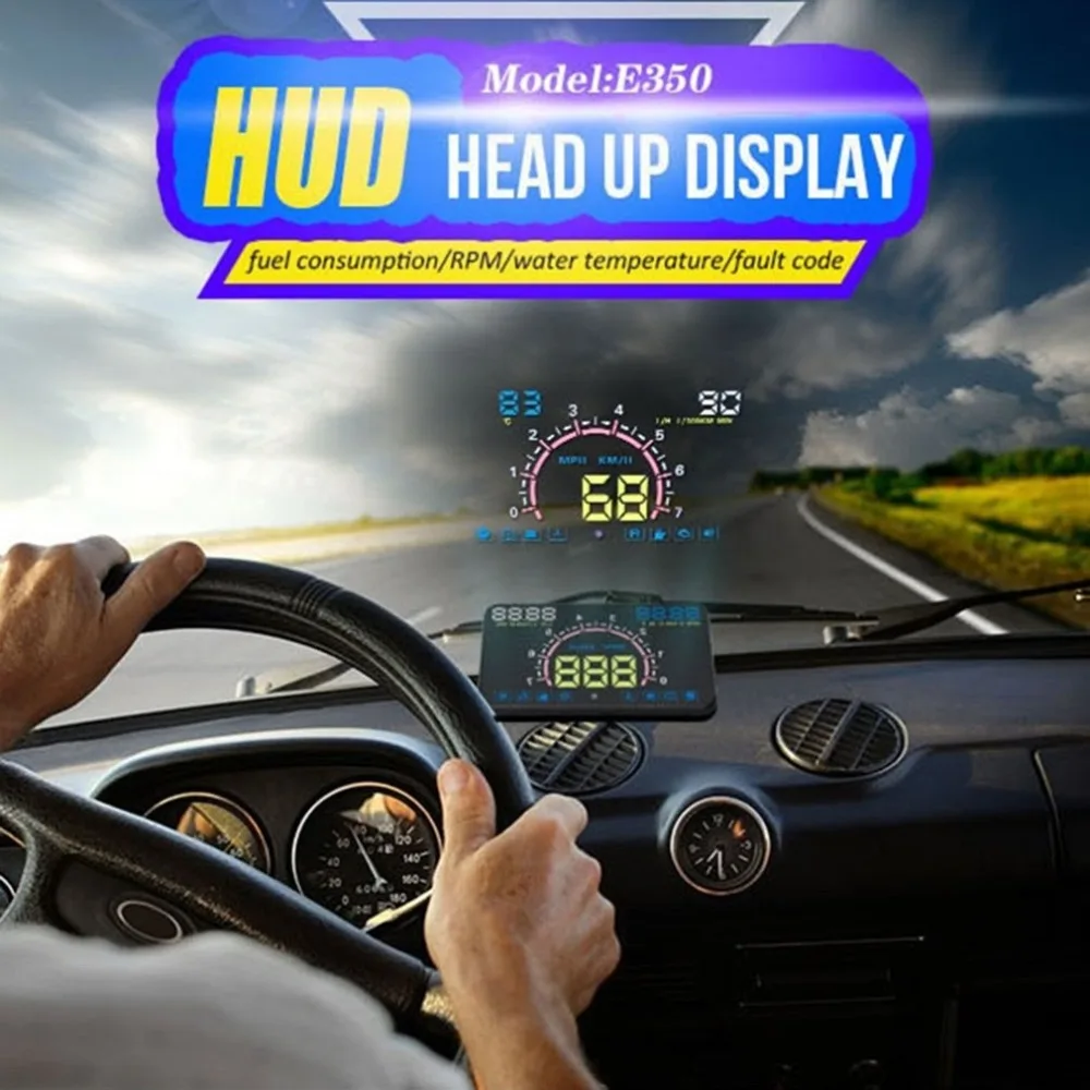 5,8-дюймовый OBD II универсальный Hud Дисплей лобовое стекло проектор Hud проектор OBD2 EUOBD вождение автомобиля Скорость метр