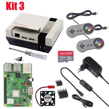 

Raspberry Pi 3 Model B+ NESPi CASE Plus+ 2 Wireless Gamepad + 32GB SD Card + 3A Power Adapter + Fan + Heat Sink for Retropie