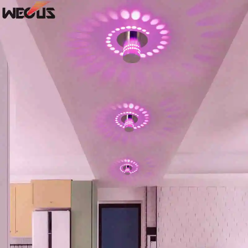 Современный светодиодный потолочный светильник 3 Вт RGB настенное бра для