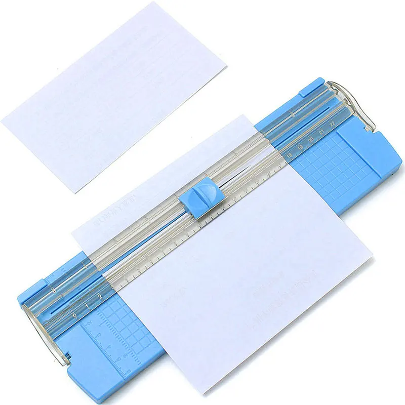 Tagliacarte di precisione A4/A5 taglierina per scrapbooking strumento paper trimmer con protezione dito e righello scorrevole per il taglio carta foto etichette Rosa