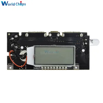 

Dual USB 5V 1A 2.1A 18650 Battery Charger Board Mobile Power Bank Charging Module PCB LCD Display For Arduino