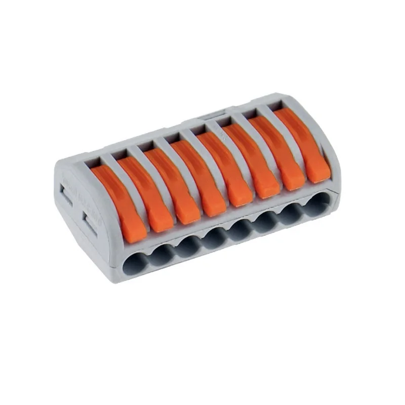 

20Pcs PCT-218 Universal Compact Wire Wiring Connector Connectors 8 pin Conductor Terminal Block With Lever