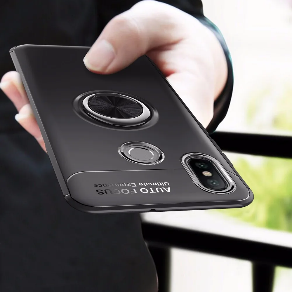 Ударопрочный чехол для Xiaomi mi 8 Чехол Держатель с магнитным креплением кольцо на