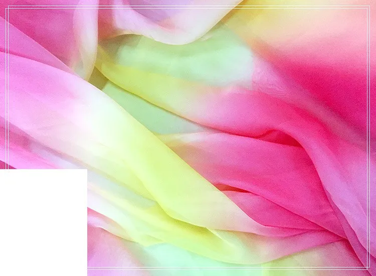 150 см* 100 см градиентная шифоновая ткань цветная переходная сценическая одежда шифоновая ткань diy шарф ткань