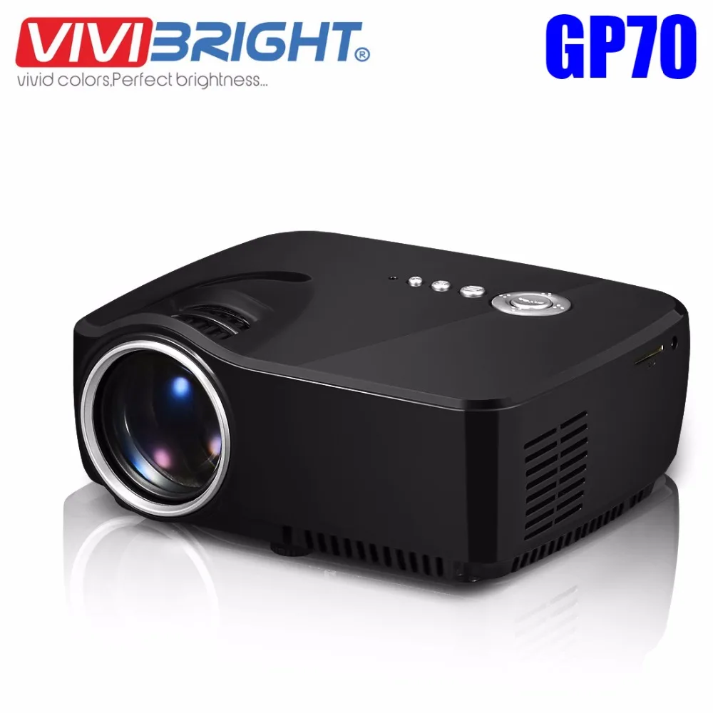 ViviBright SimpleBeamer GP70 мини светодиодный проектор домашний кинотеатр портативный высокой яркости домашний кинотеатр игры ТВ HDMI USB