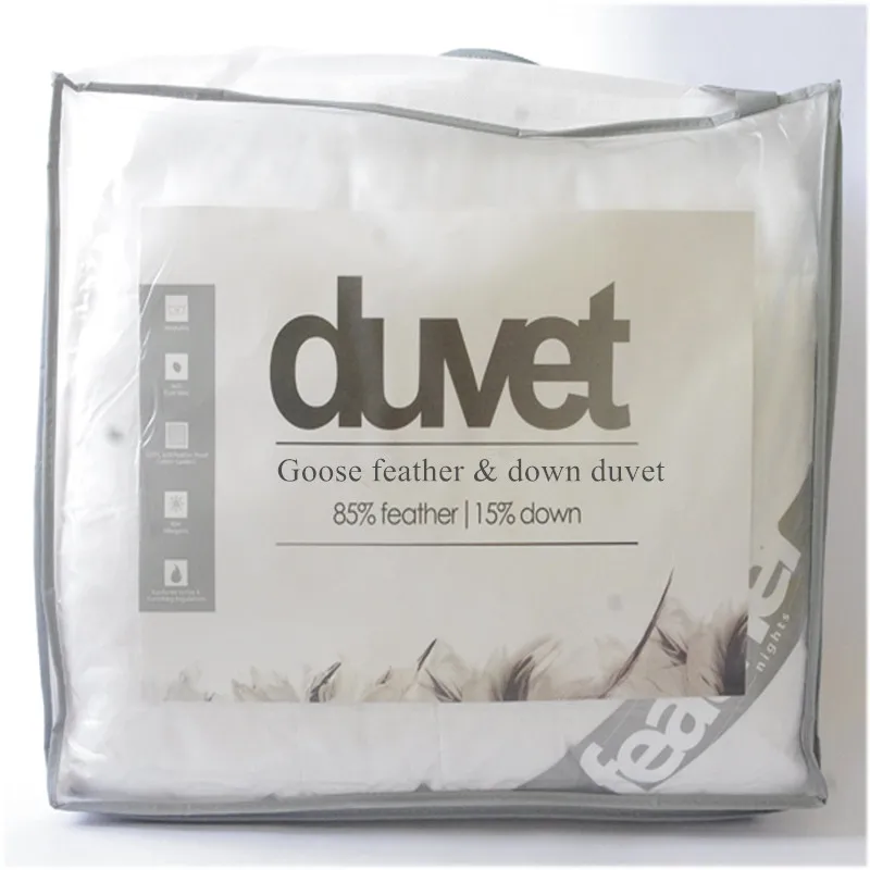 Duvet Filled With White Goose Feather Down Tog Value 10 5 For