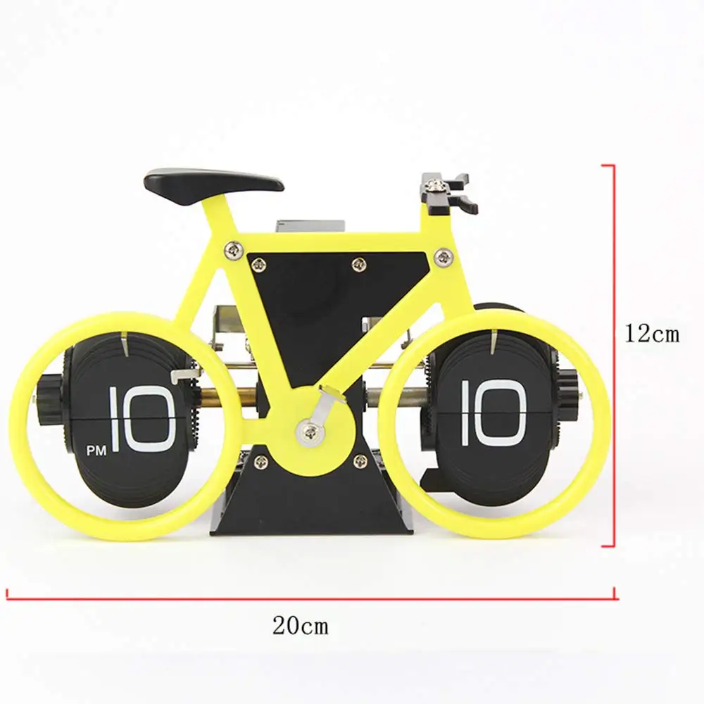 TFBC автоматический поворот страницы часы Творческий велосипед поворота настольные часы беззвучные часы подходит для домашний рабочий стол