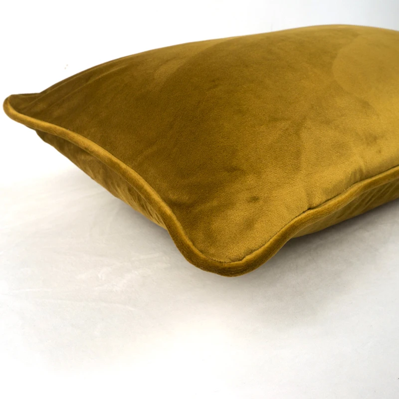 Мягкий роскошный коричневый золотой бархатный чехол для подушки, наволочка для дивана, наволочка для подушки, дизайн без набивки