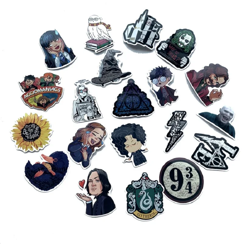 

53pcs Luggage Sticker Harry Series Sticker Hogwart Character Ron Hermione Dobby Ginny Cute Magic World Wizard Fans Kids Party