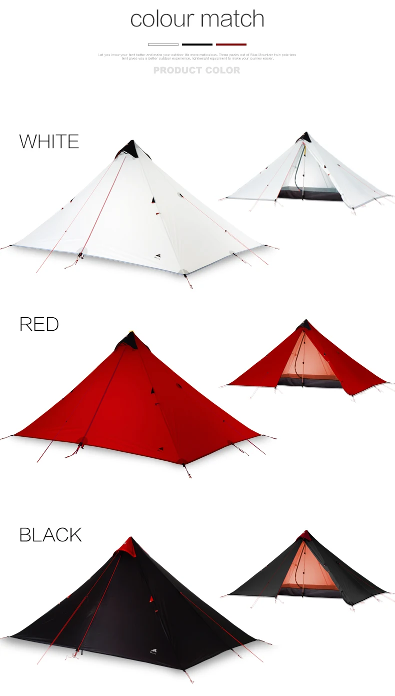 3F UL GEAR 1 человек 4 сезон палатка, один человек Сверхлегкий UL Пирамида палатка Открытый лагерь оборудование