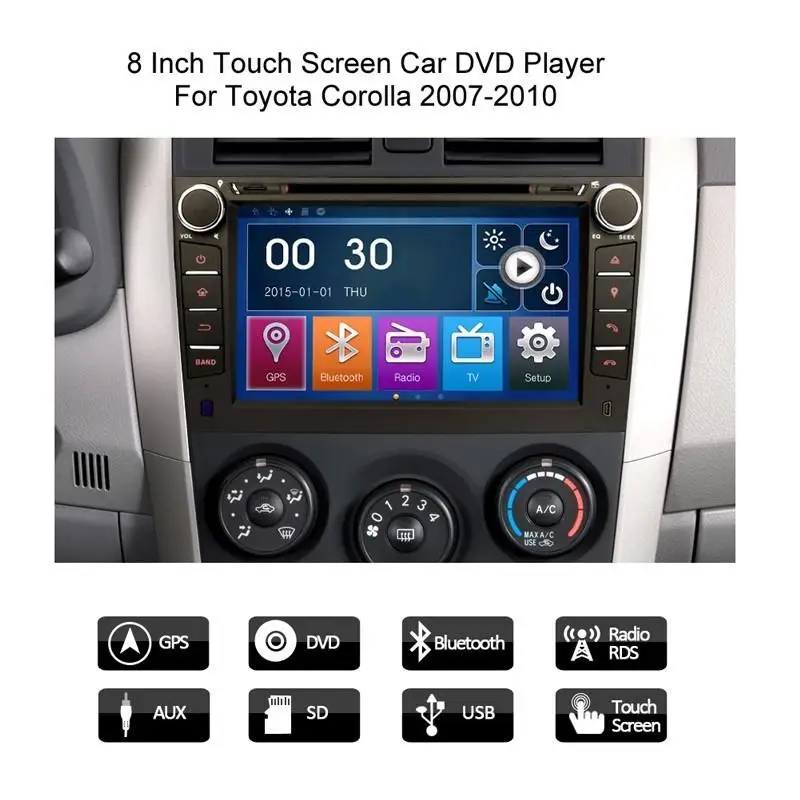 Top 8" Car DVD player with GPS(optional,audio Radio stereo,BT/TV,car multimedia headunit for TOYOTA COROLLA 2006 2007 2008 2009 2011 23 Top 8" Car DVD player with GPS(optional,audio Radio stereo,BT/TV,car multimedia headunit for TOYOTA COROLLA 2006 2007 2008 2009 2011 23