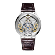 Reef Tiger Artist Serier RGA1958 Men Fashion Dial Business Waterproof Fashion Leather Strap Quartz Wrist Watch