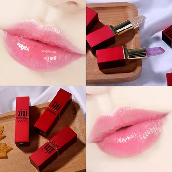 

Xixi moisturizing jelly lipstick temperature change color crystal lip pencil waterproof long lasting flower lip tatoo AC049