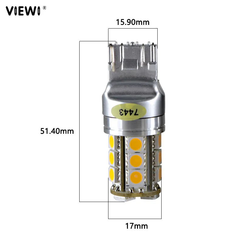 Светодиодсветодиодный лампа T20 LED W21W W21/5W WY21W 7440 7443 светодиодная Одиночная 12 В 24 4 Вт