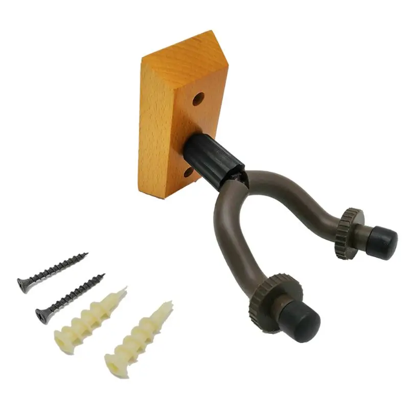 

Guitar Wall Mount Display Bracket Guitar Hanger Hook Holder Keeper Wall Mounted Hanging Stand Wooden Wood Base for Bass Electric