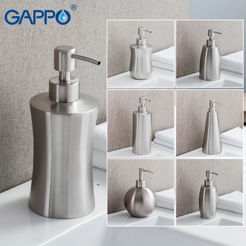 Online GAPPO flüssigkeit seife spender bad edelstahl farbe emulsion flasche bad küche zubehör seife pumpen