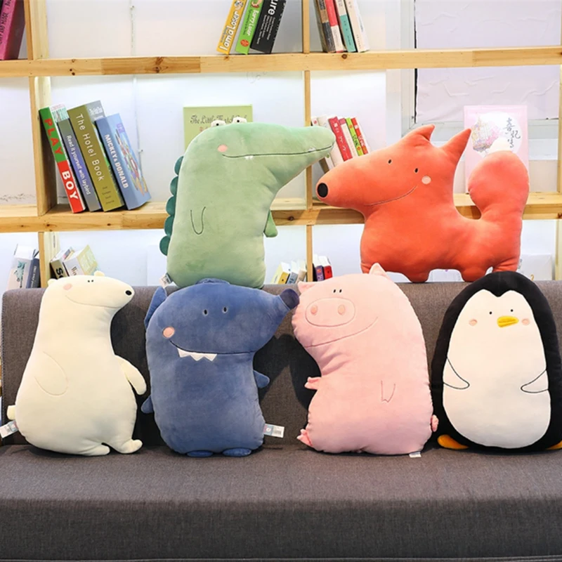 50CM Cartoon Pillow Cushion Plush Toys Stuffed Pink Pig Bear Forest Animal Plush Soft Dolls pelucia knuffel Doll Gift For Kids (4)