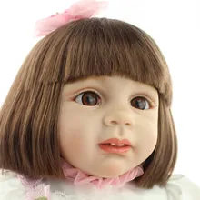 Brand Doll 24 Inch /60cm Newborn Baby Toy For Girls Soft Silicone Reborn Baby Doll Lifesize Fashion Doll Birthday Gift