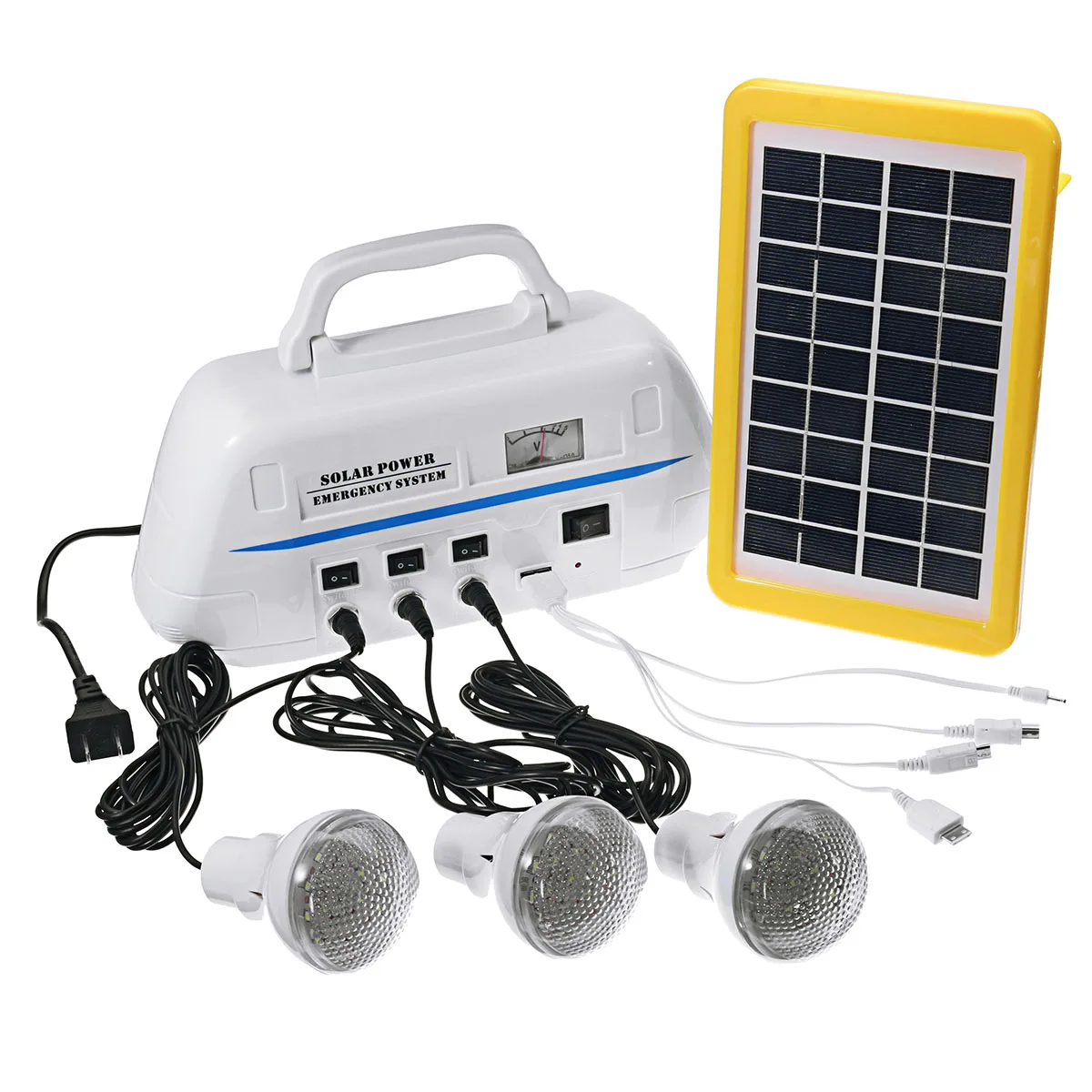 

Smuxi Outdoor Portable Solar Generator System with Rechargeable Battery for Emergency Light Hand Hiking Lighting