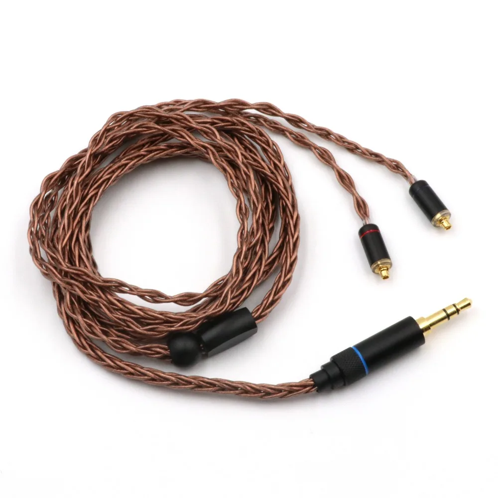 Linsoul HC-08 HiFi OCC 8 нитей 19 Ядро плетеный кабель для наушников для Audiophile IEM Earbud 3,5 мм/2,5 мм сбалансированный MMCX - Цвет: 3.5mm-MMCX