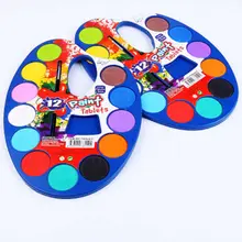 Качество 12 цветов/набор подковы порошок Твердые пигментные акварельные краски искусство Экологически чистая детская живопись