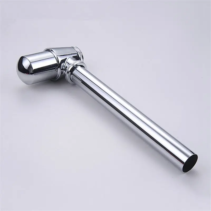 

Stainless Steel Siphon Bottle Traps Pop Up Basin Sink Waste Drain Basin Faucet Waste Pipe Into The Wall Drainage Plumbing Tube