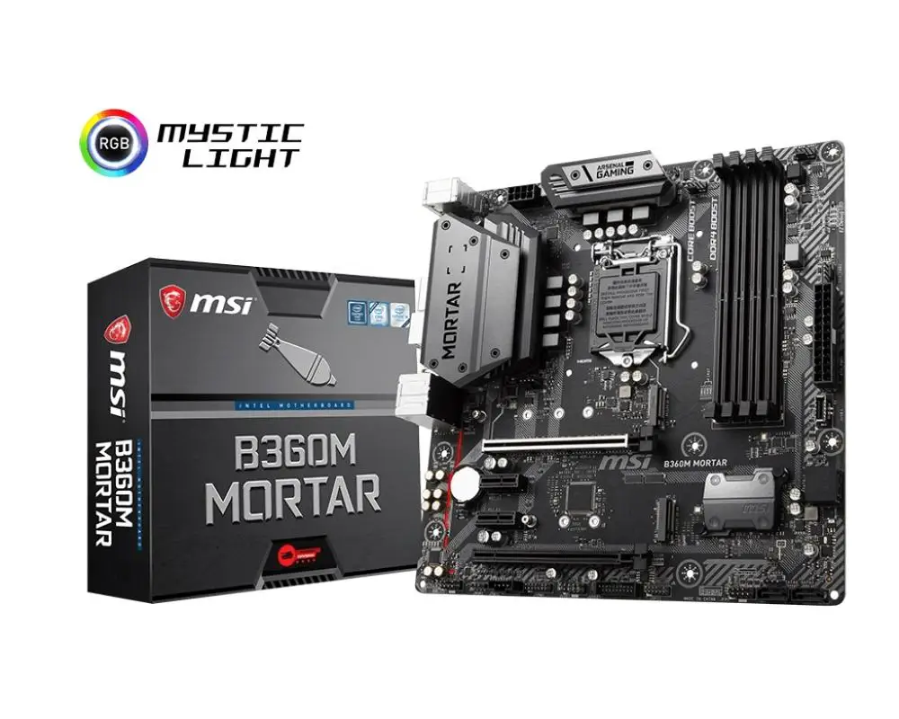  New MSI B360M Mortar motherboard + i5-9400F CPU LGA 1151 DDR4 USB2.0 USB3.1 DVI HDMI Desktop origin